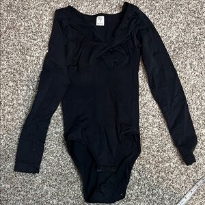 Classic Black Long Sleeve Kids Bodysuit